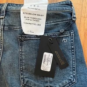 Rag & Bone Nina High Rise Cropped Cigarette Ankle Jean NWT